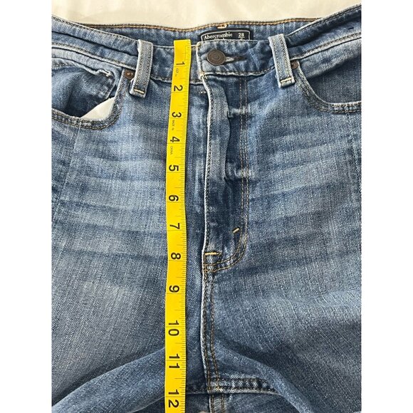 Abercrombie and Fitch Zoe Natural Rise Ankle Straight Patchwork Jeans Size 28/6 - Picture 13 of 14